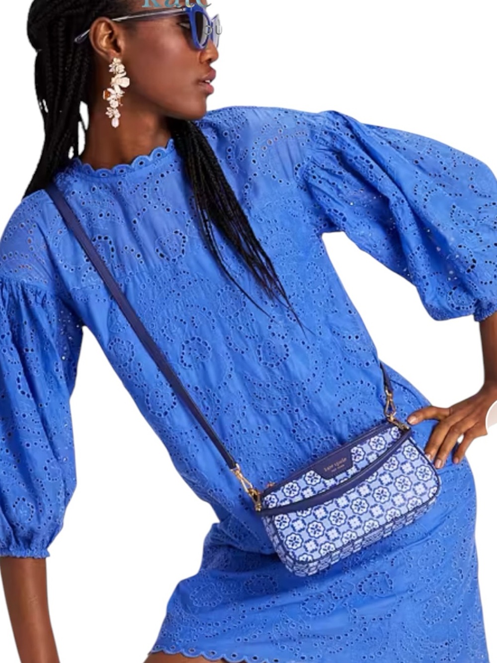 Kate Spade New York Eyelet Puff Sleeve Blue
Dress Size 8